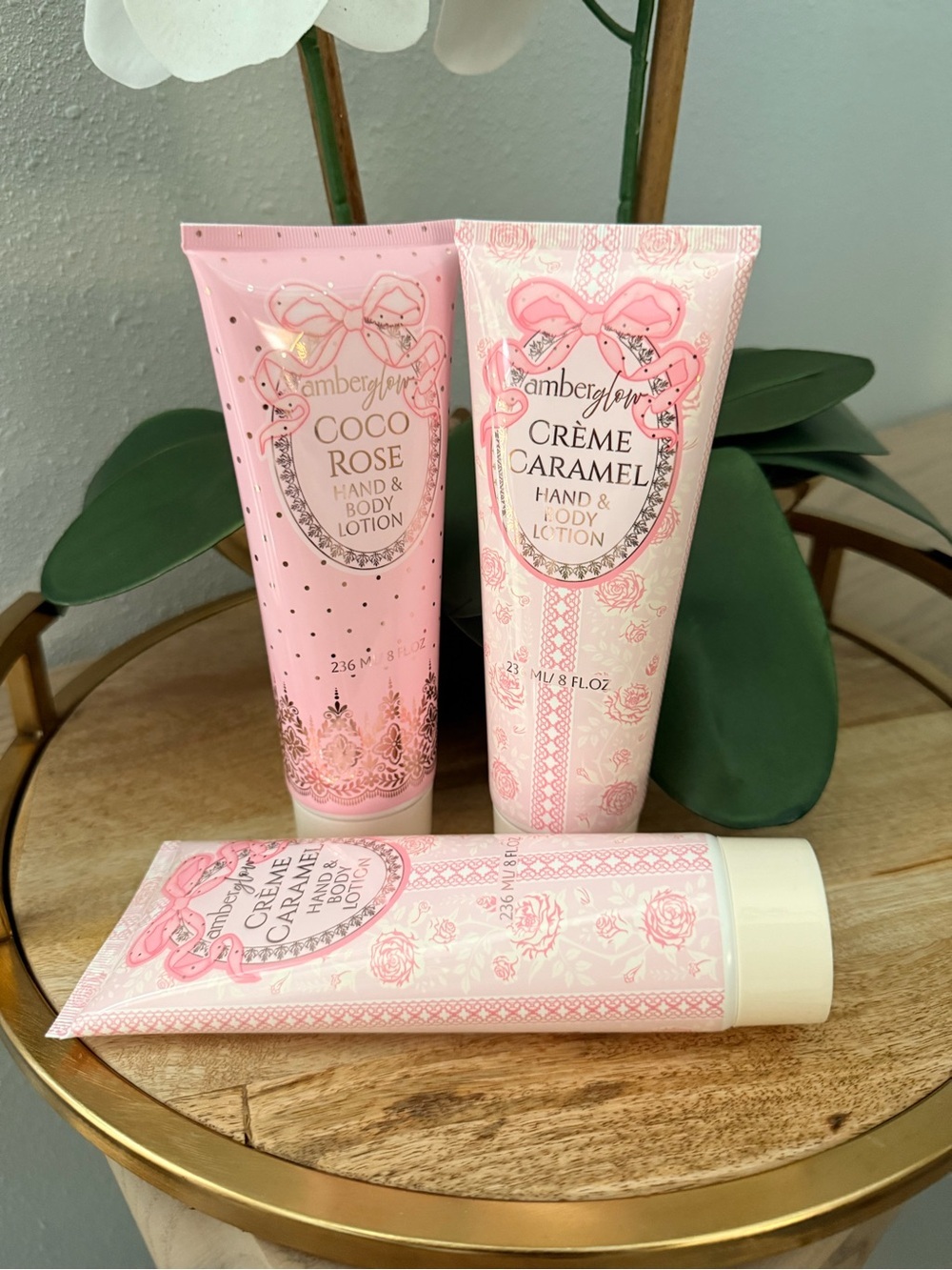 Pink Hand & Body Lotion Trio - Coco Rose & Crème Caramel - Picture 2 of 2